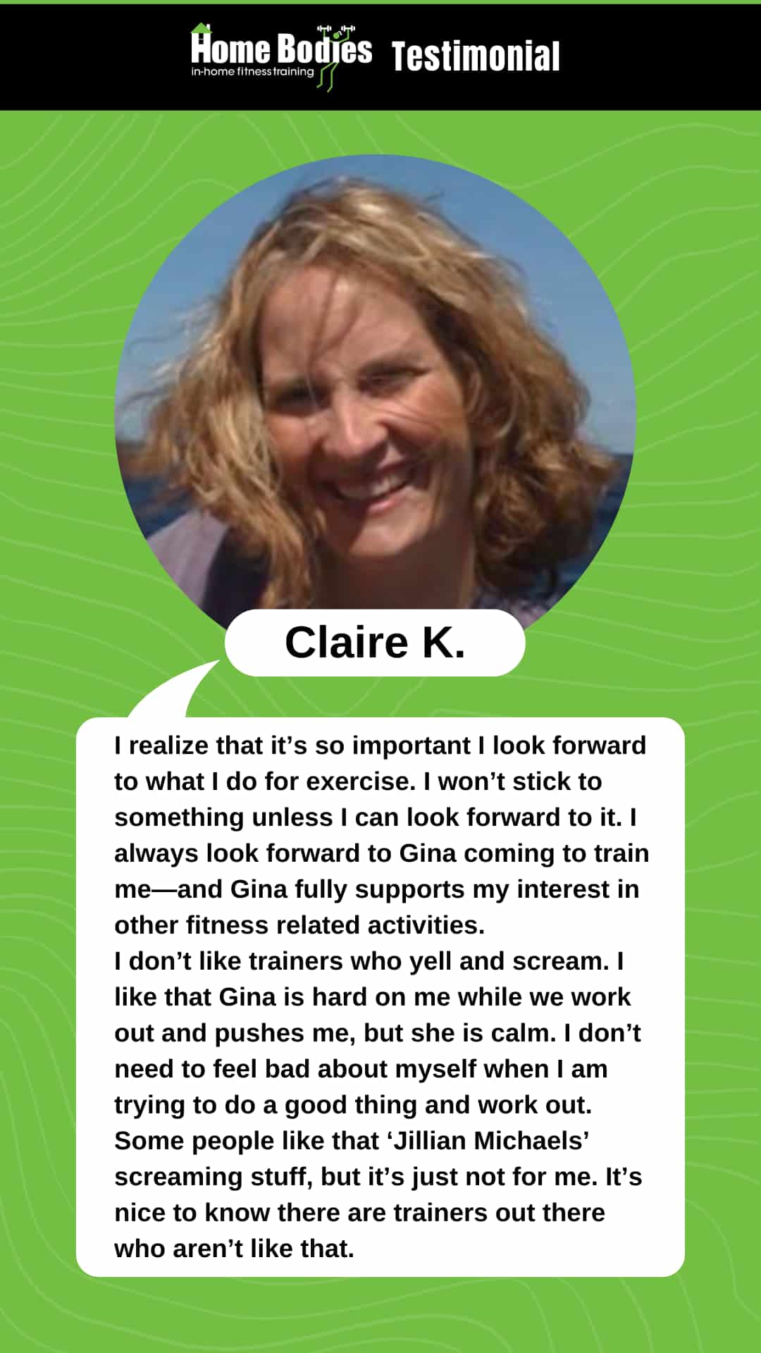 This personal training client from Amesbury MA has a tremendously busy schedule that we helped her work with. amesbury ma personal training client