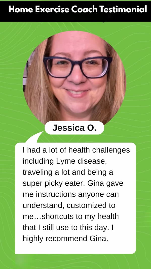 jessica obeirne home exercise coach client testimonial personal training
