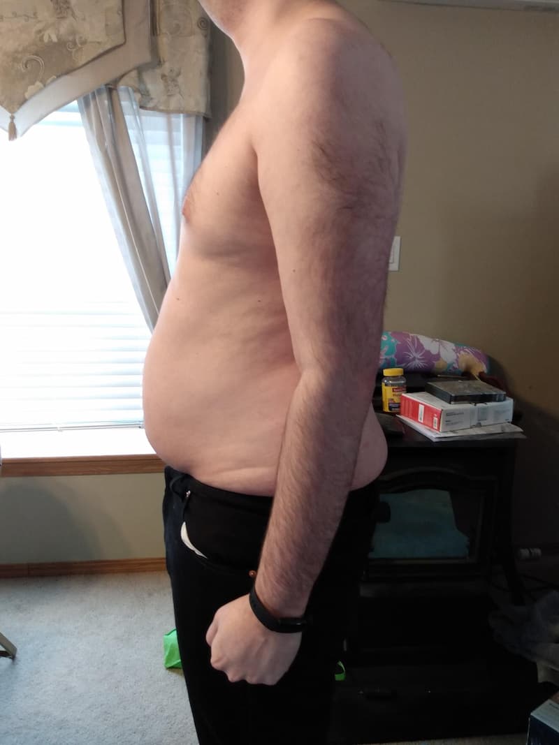 Dave Bochichio shows us his after picture. Dave Bochichio after picture